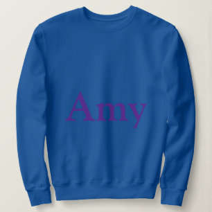 Moletom Nome personalizado Amy Blue Women's Sweatshirt