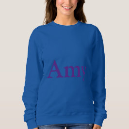 Moletom Nome personalizado Amy Blue Women's Sweatshirt