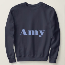 Moletom Nome personalizado Amy Blue Women's Sweatshirt