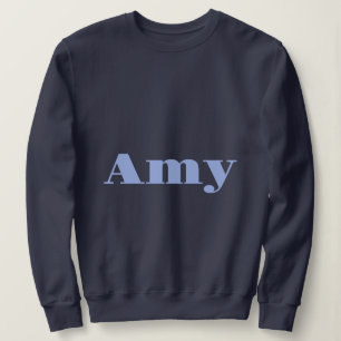 Moletom Nome personalizado Amy Blue Women's Sweatshirt