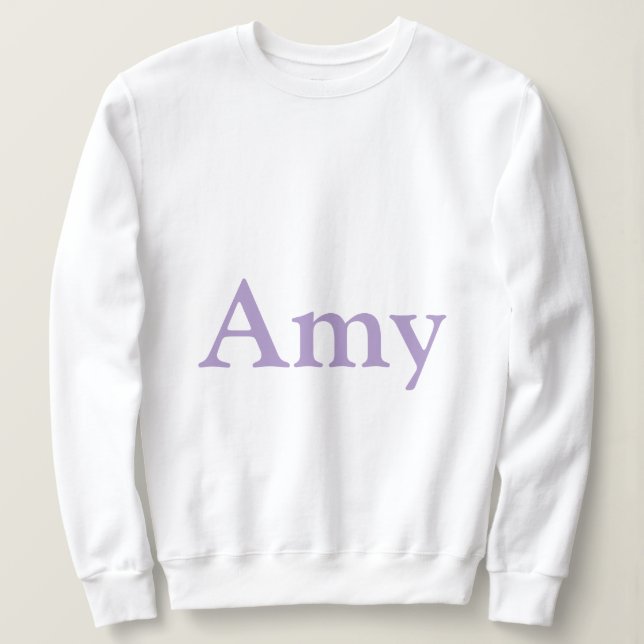 Moletom Nome personalizado Amy White Women's Sweatshirt (Frente do Design)