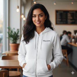 Moletom Nome personalizado Bella Canvas Zip Hoodie para el