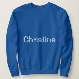 Moletom Nome personalizado Blue Women's Basic Sweatshirt