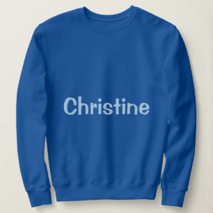 Moletom Nome personalizado Blue Women's Basic Sweatshirt