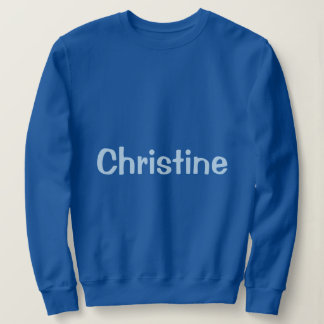 Moletom Nome personalizado Blue Women's Basic Sweatshirt