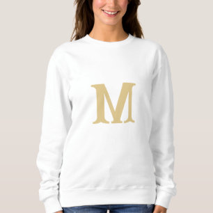 Moletom nome personalizado clássico do ouro, nome inicial