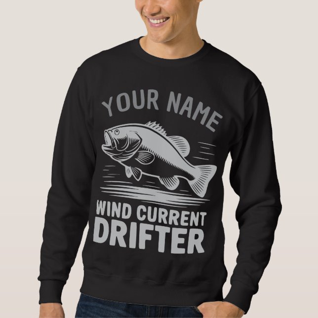 Moletom Nome Personalizado Corrente de Vento Deriva Basso  (Frente)
