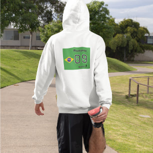 Moletom Nome Personalizado da Bandeira da Seleção Brasil d