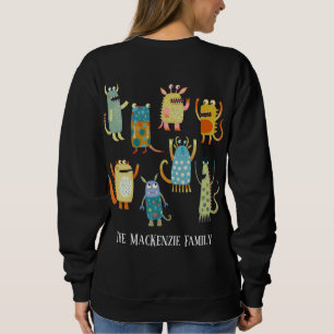 Moletom Nome Personalizado da Família Monster