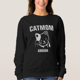 Moletom Nome Personalizado da Mãe de Cat Personalizada