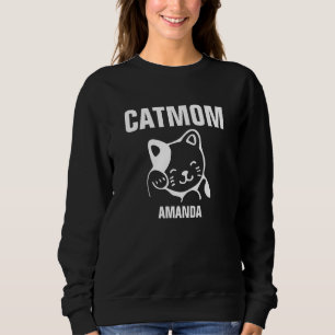 Moletom Nome Personalizado da Mãe de Cat Personalizada