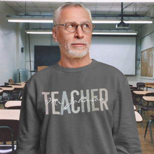 Moletom Nome Personalizado de Apreciação de Professores Re