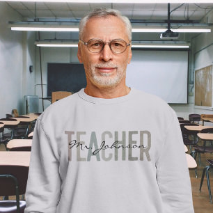 Moletom Nome Personalizado de Apreciação do Professor Retr