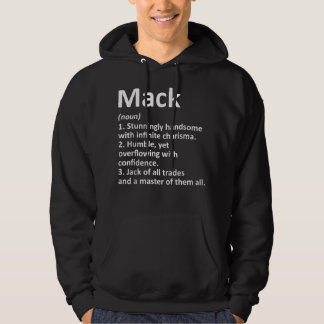 Moletom Nome Personalizado de Definição MACK Funny Birthda