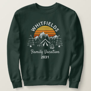 Moletom Nome Personalizado de Férias de Camping da Famíl