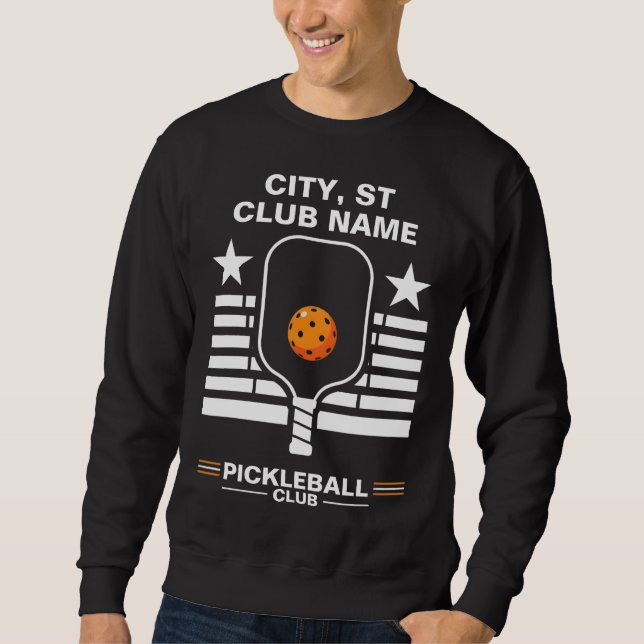 Moletom Nome Personalizado de Pickleball Clube de Pickleba (Frente)