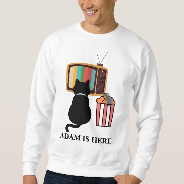 MOLETOM NOME PERSONALIZADO DO ESPORTE DE GATO (Frente)