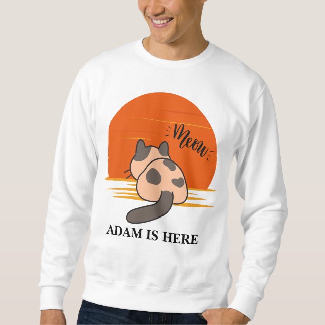 MOLETOM NOME PERSONALIZADO DO ESPORTE DE GATO (Frente)