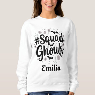 Moletom Nome Personalizado do Halloween do Esquadrão Moder