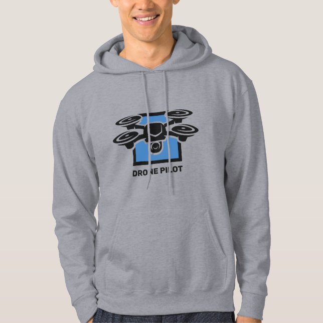 Moletom Nome Personalizado e Drone de Texto (Frente)