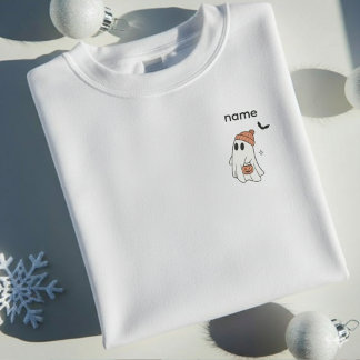 Moletom Nome Personalizado Fantasma de Halloween |  Assust