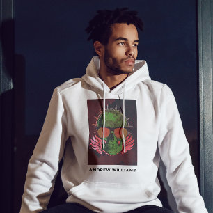 Moletom Nome personalizado Skeleton gótico fantasma