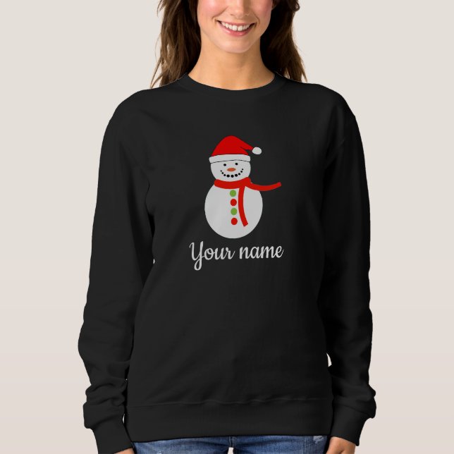 Moletom Nome Personalizado Snowman Natal (Frente)
