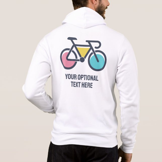 Moletom Nome Personalizado & Texto Bicicleta (Verso)