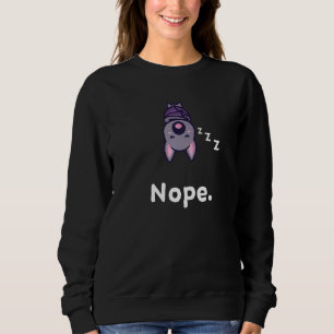 Moletom Nope Bat Bats Nap Dormindo Dormindo Pajama Nightve
