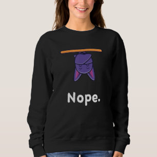 Moletom Nope Bat Bats Nap Dormindo Dormindo Pajama Nightve