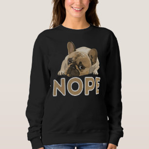 Moletom Nope Lpreguiçoso Francês Engraçado Francês Cachorr