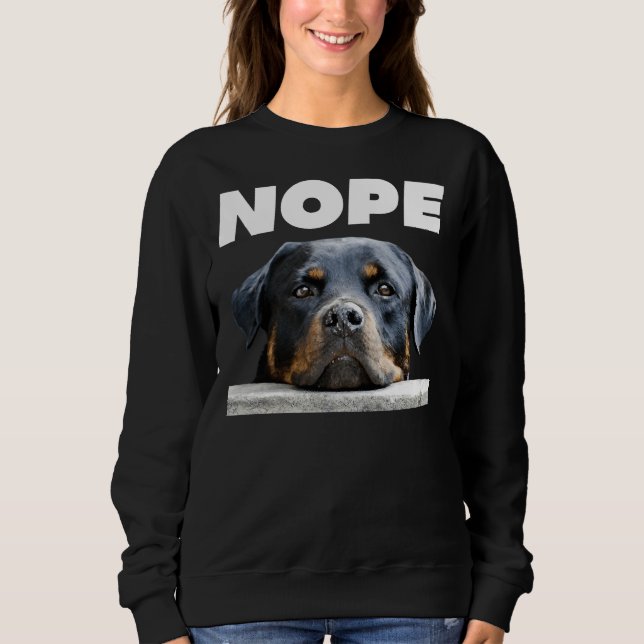 Moletom Nope Rottweiler Cute Rottie Dog Mãe Pai (Frente)