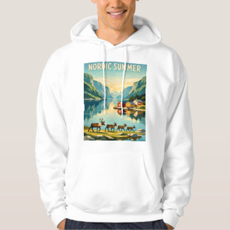 Moletom Nordic Summer – Vintage Scandinavian Fjord Travel