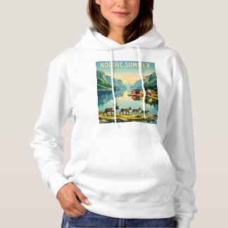 Moletom Nordic Summer – Vintage Scandinavian Fjord Travel