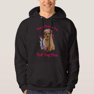 Moletom Norfolk Terrier Flower Happy Dia de as mães Para B