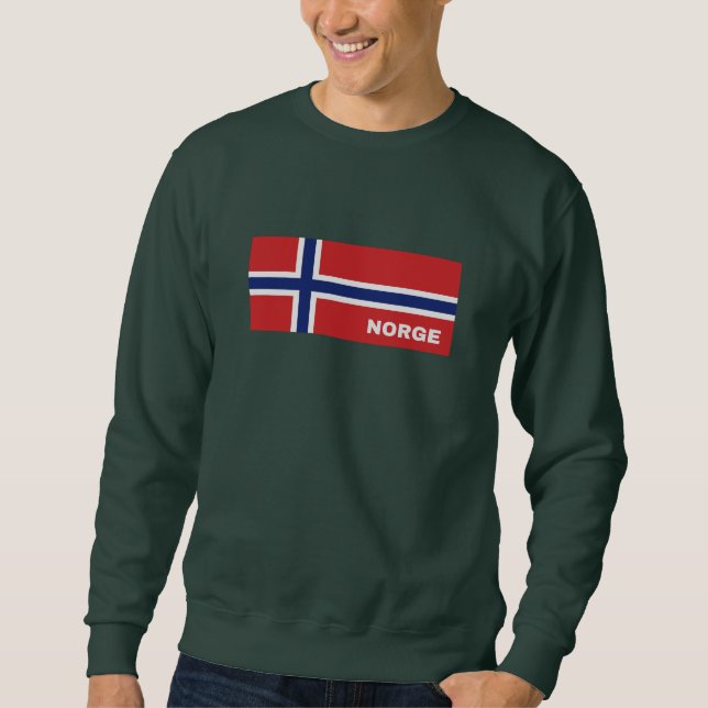 Moletom Norge na bandeira norueguesa (Frente)