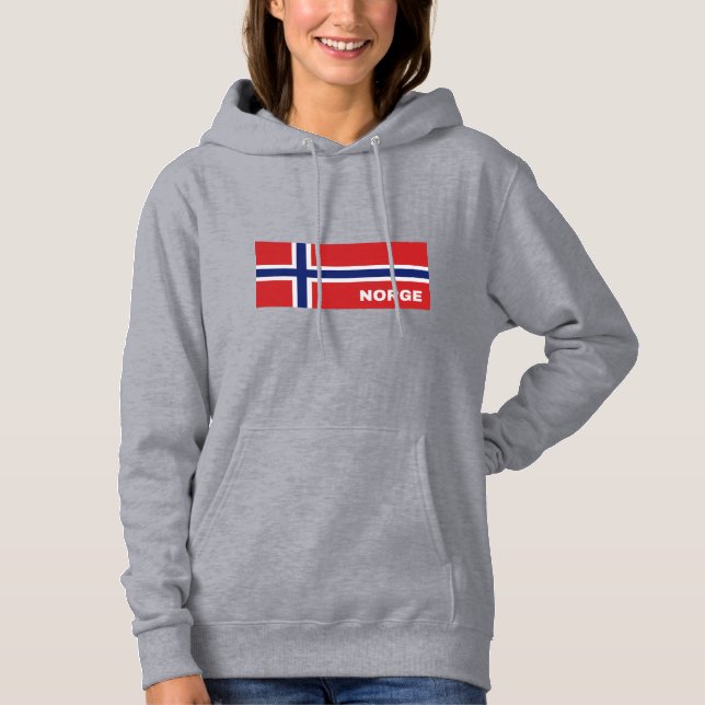 Moletom Norge na bandeira norueguesa (Frente)