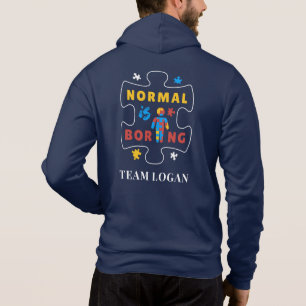 Moletom Normal é Chato Conscientização do Autismo Família