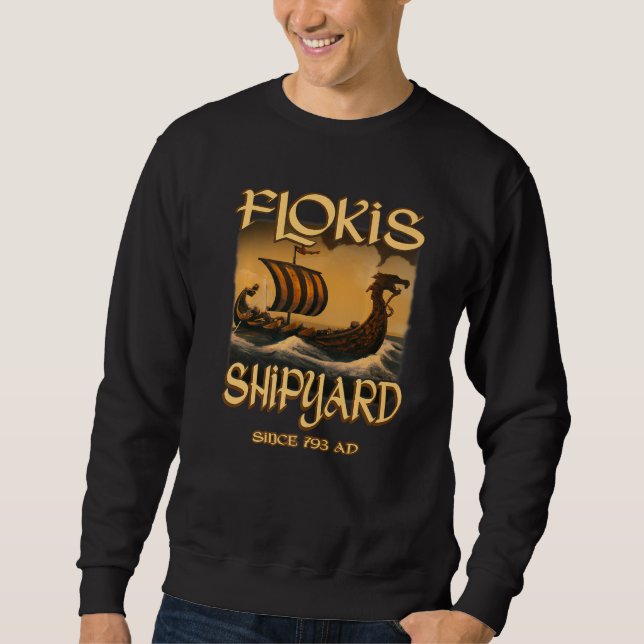 Moletom Norse Mythology Viking Ship Flokis Shipyard Since  (Frente)