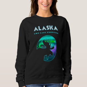 Moletom Norte Do Alasca Luz A Alaskan Moose Com Aurora