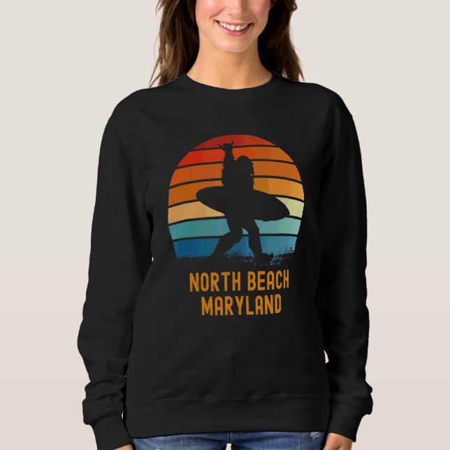 Moletom North Beach Maryland Sasquatch Souvenir (Frente)