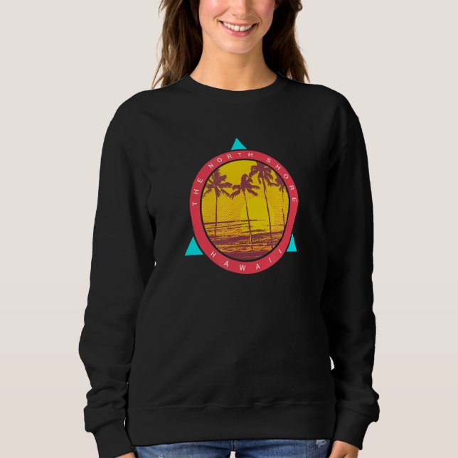 Moletom North Shore Hawaii Palm Trees Sunset (Frente)