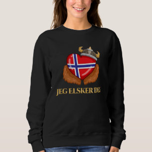 Moletom Noruega I Coração da Noruega I Bandeira da Noruega
