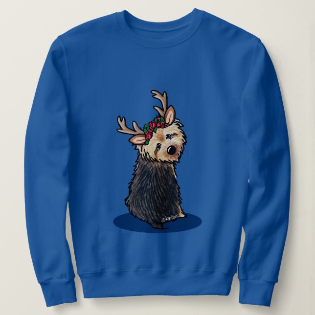 Moletom Norwich Terrier Reindeer (Frente do Design)