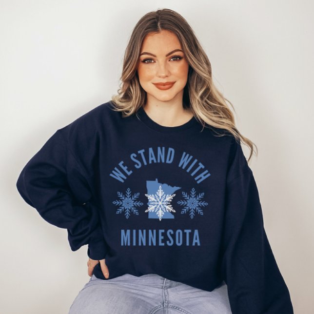 Moletom Nós Apoiamos o Protesto Anti ICE em Minnesota (Criador carregado)