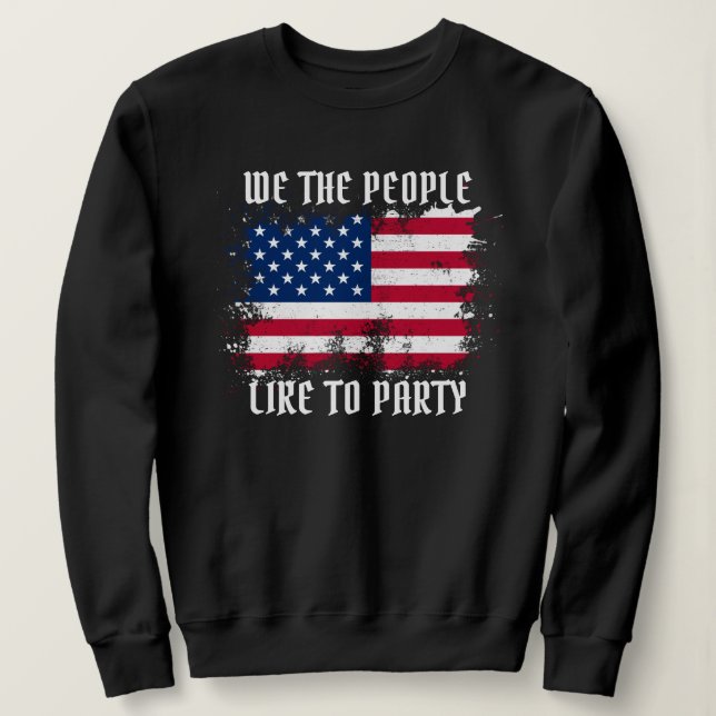 Moletom Nós, as pessoas Engraçadas, afogamos a bandeira do (Frente do Design)