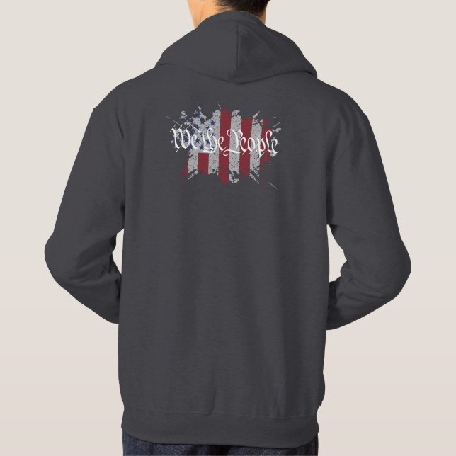 Moletom Nós, o Pessoas American Peace Flag Splat Hoodie (Verso)