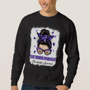 Moletom Nós Vestimos o Guerreiro Roxo do Freio Fibromialgi