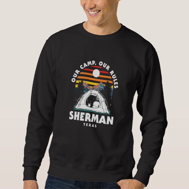 Moletom Nosso Campo Nossas Regras Sherman Acampando Texas  (Frente)