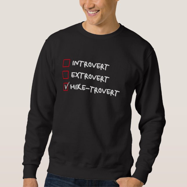 Moletom Not Introvert Hike-trovert Hiking Humor Outdoor Ca (Frente)